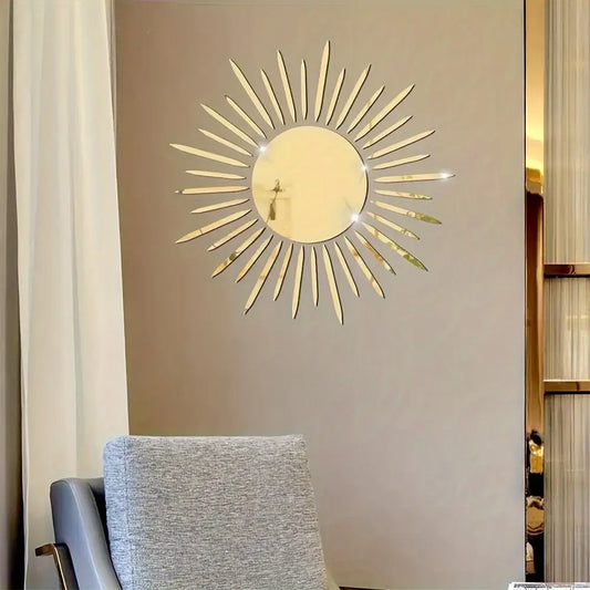 Sunflower Mirror Stickers Geometric Mirror Stickers
