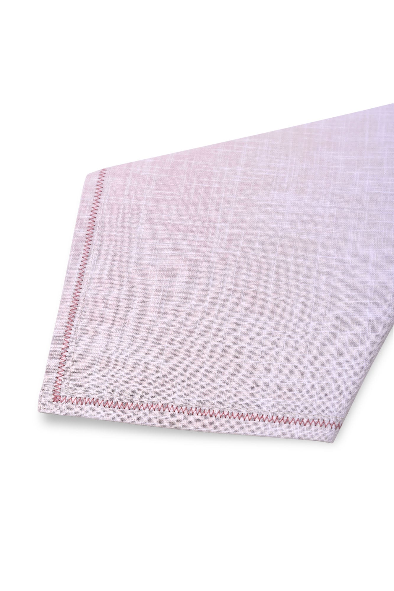 Linen-Cotton Handwoven Napkins - Salmon Red, Tie-Dye, Set of 2