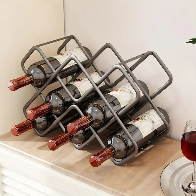 Elegant Stackable Metal Wine Rack – Powder-Coated Bottle Display Stand