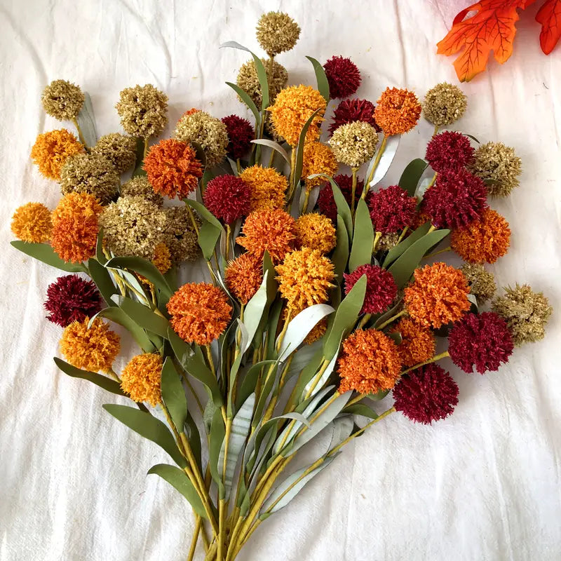 Artificial Hydrangea Flowers - Fall Decor, DIY Crafts (5 Pack)