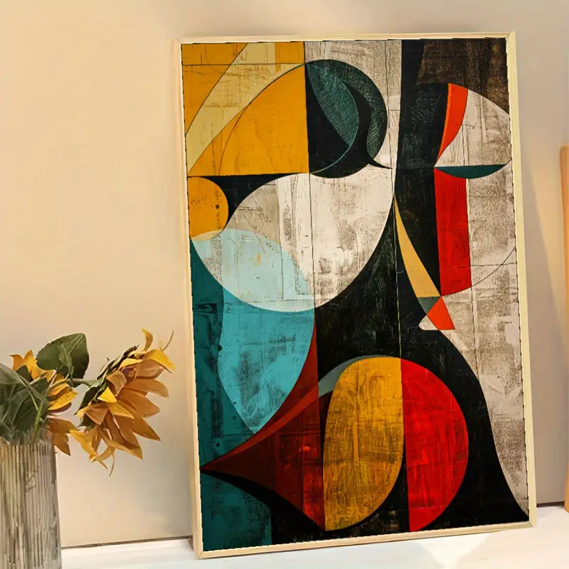 Abstracte canvas wandkunst - moderne woondecoratie voor woonkamer, slaapkamer en keuken
