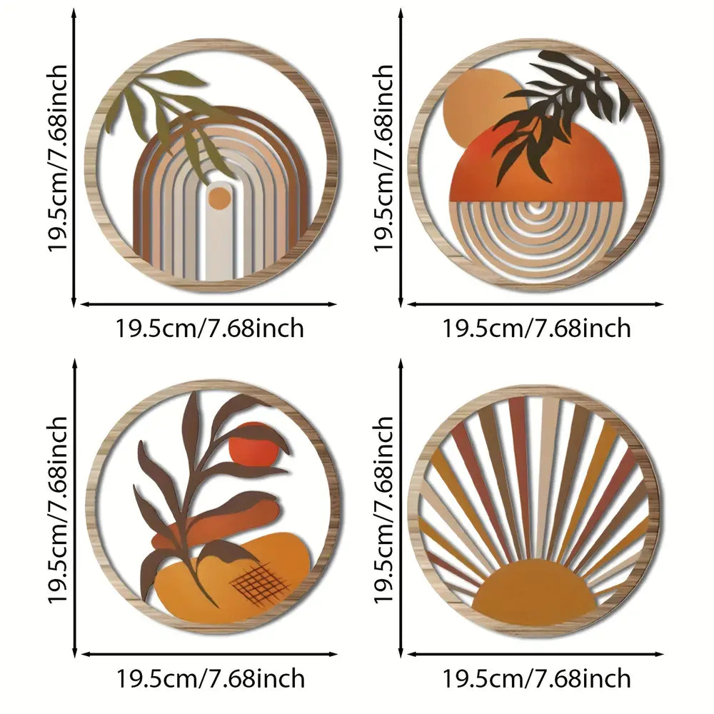 4 Hollowed-out country farmhouse wall art decoration