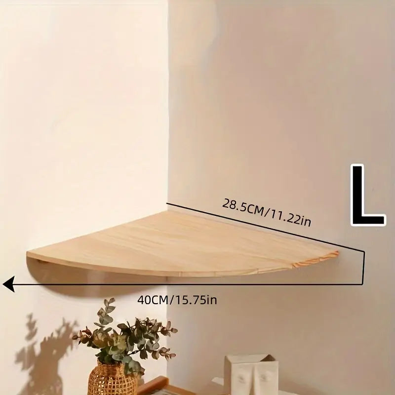 Rustieke zwevende hoekplanken van hout – wandgemonteerde opbergruimte voor elke kamer