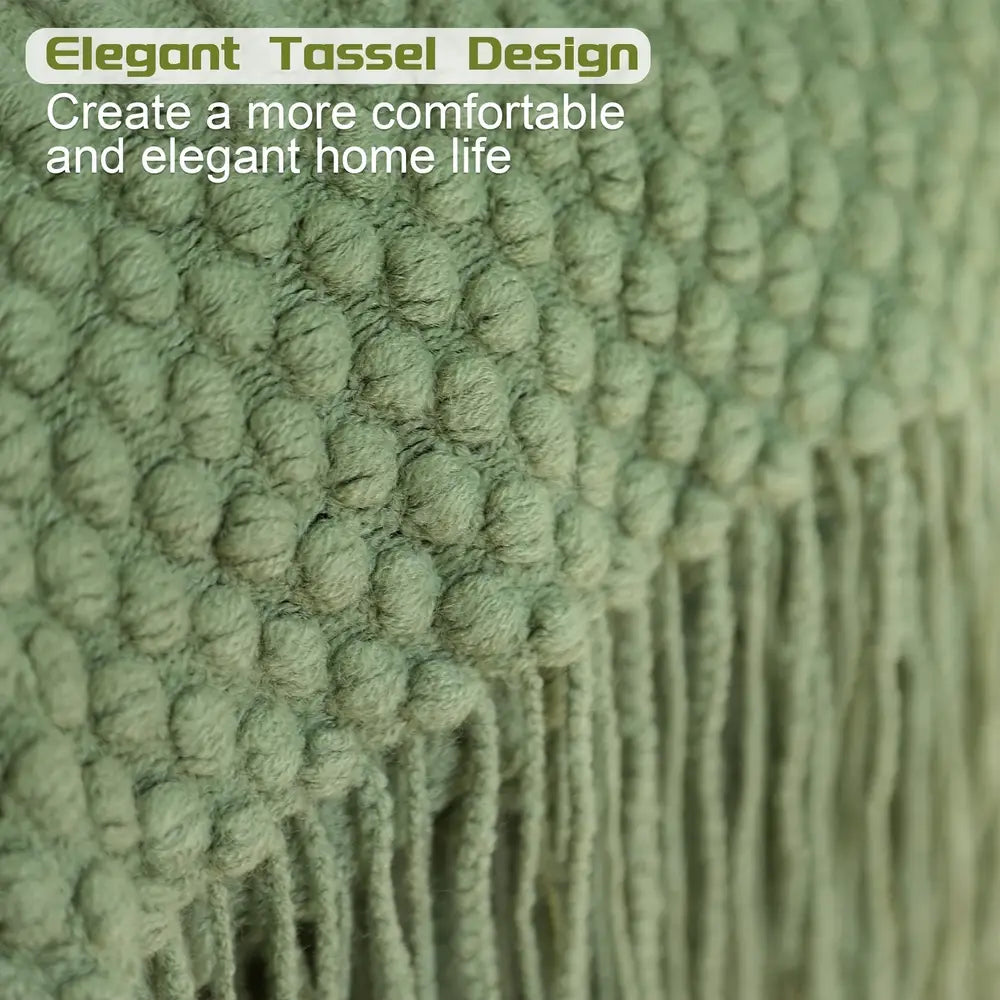 Soft & Cozy Textured Throw Blanket - Stain-Resistant, Versatile Knit