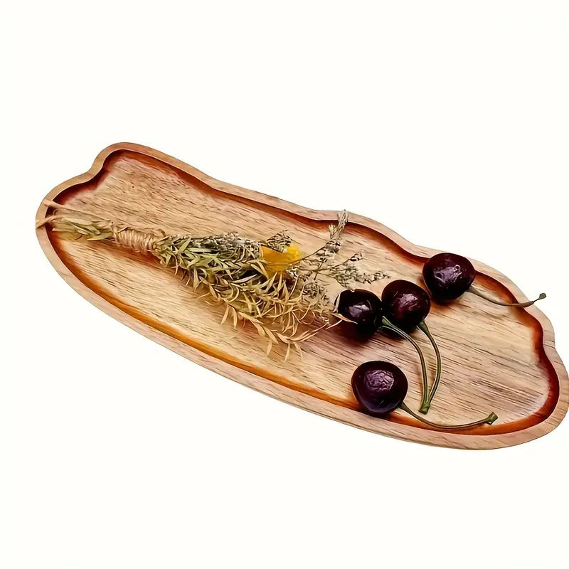 3pc Wooden Serving Tray Set - Decorative Trays for Parties and Home Decor