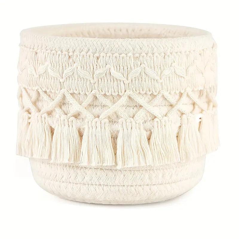 Woven Storage Basket - Desktop Organizer, Cosmetics & Accessories