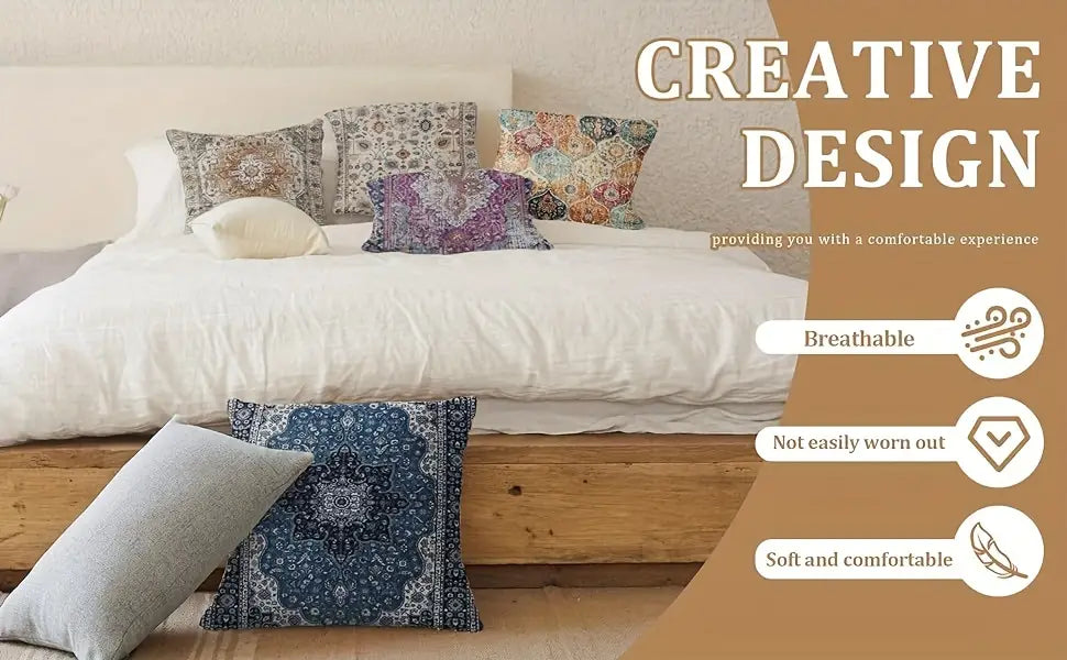 Lot de 2 housses de coussin en velours à motifs géométriques - 45 cm x 45 cm