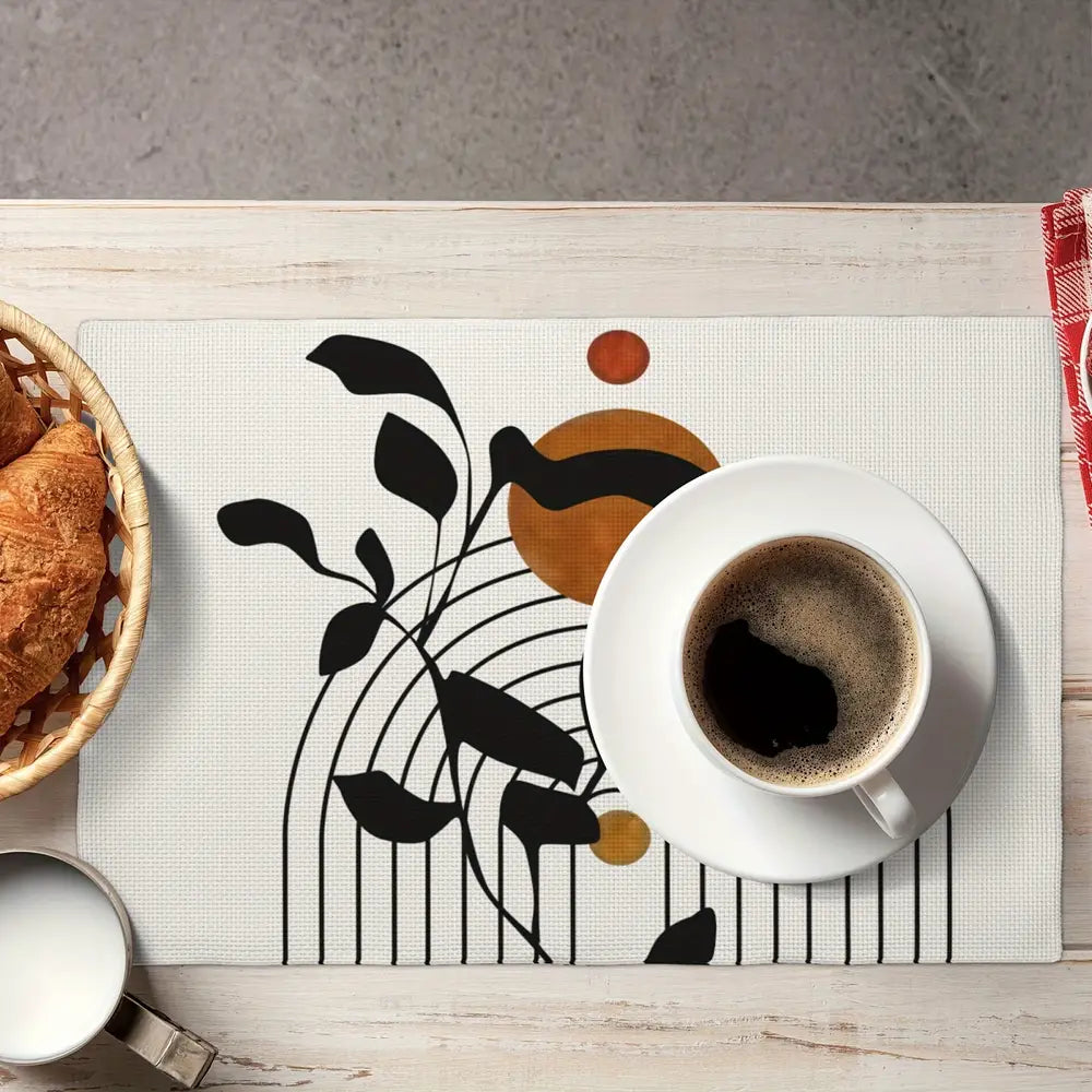 4/6 Pack Century Placemats, Abstract Bohemian Design