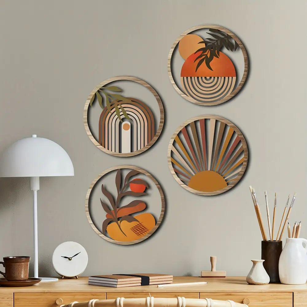 4 Hollowed-out country farmhouse wall art decoration