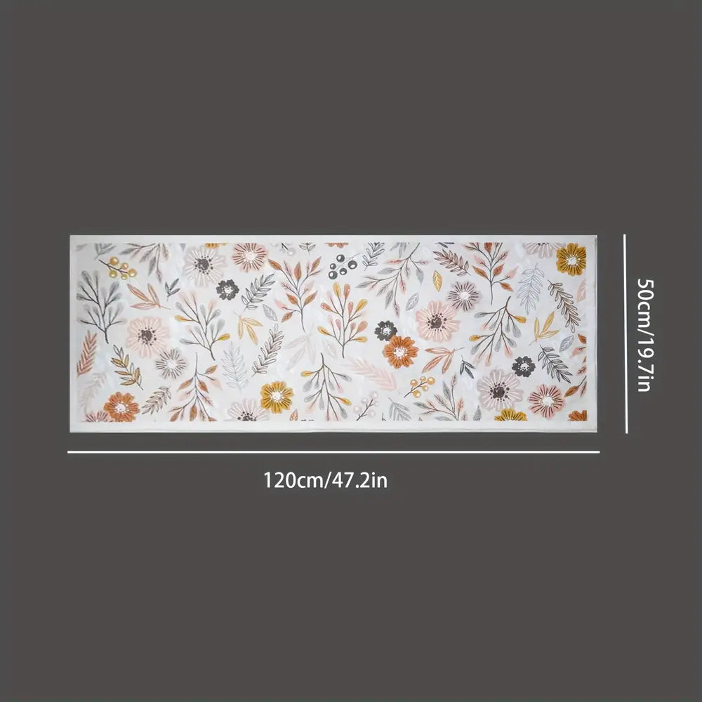 Festive Floral Indoor/Outdoor Runner Rug: 120cm x 47.2in