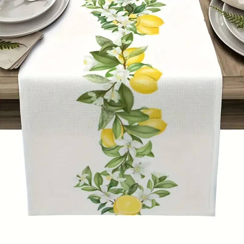 1pc Fresh Lemon Pattern Table Runner