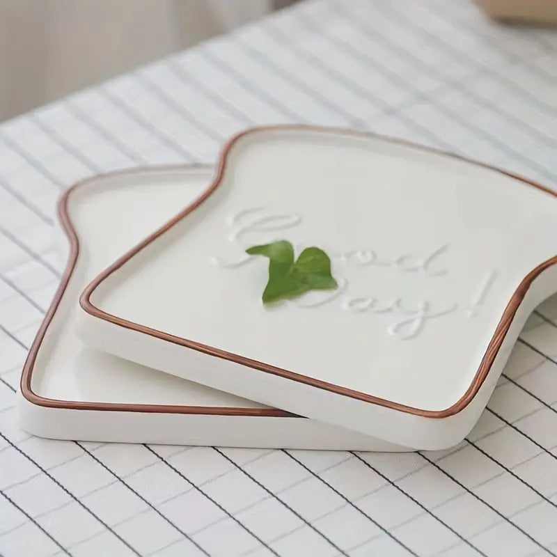 1-2PCS Ceramic Dessert Plates – Elegant Multipurpose Tableware for Home & Café