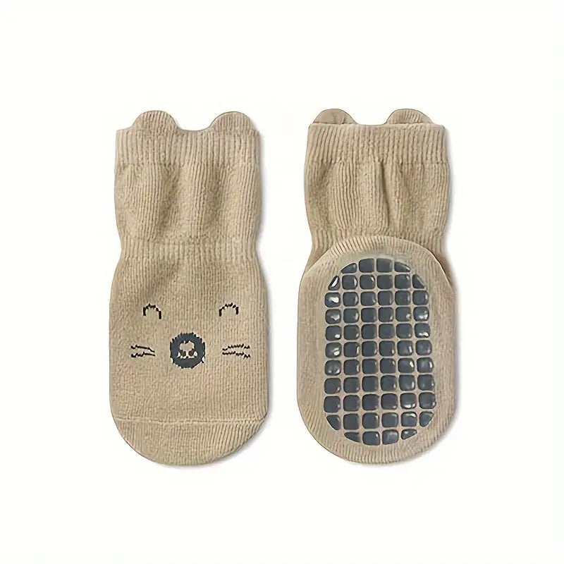 Lot de 5 paires de chaussettes mi-mollet pour enfants | Chaussettes tendance en coton mélangé respirant pour garçons et filles