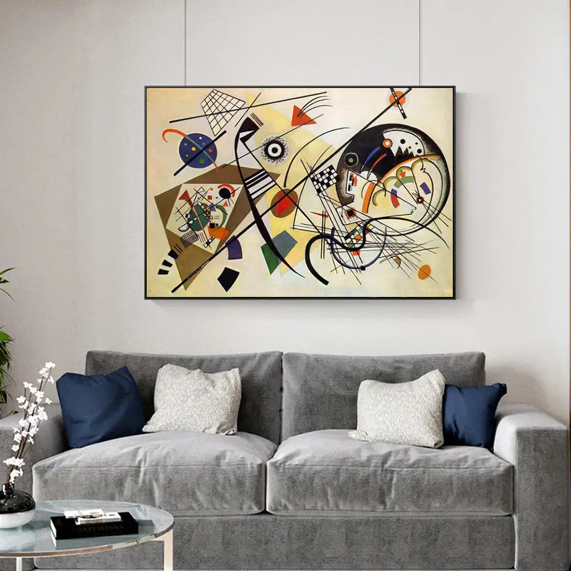 Abstract canvas schilderij - moderne wandkunst voor woonkamer, slaapkamer, kantoor (zonder lijst)