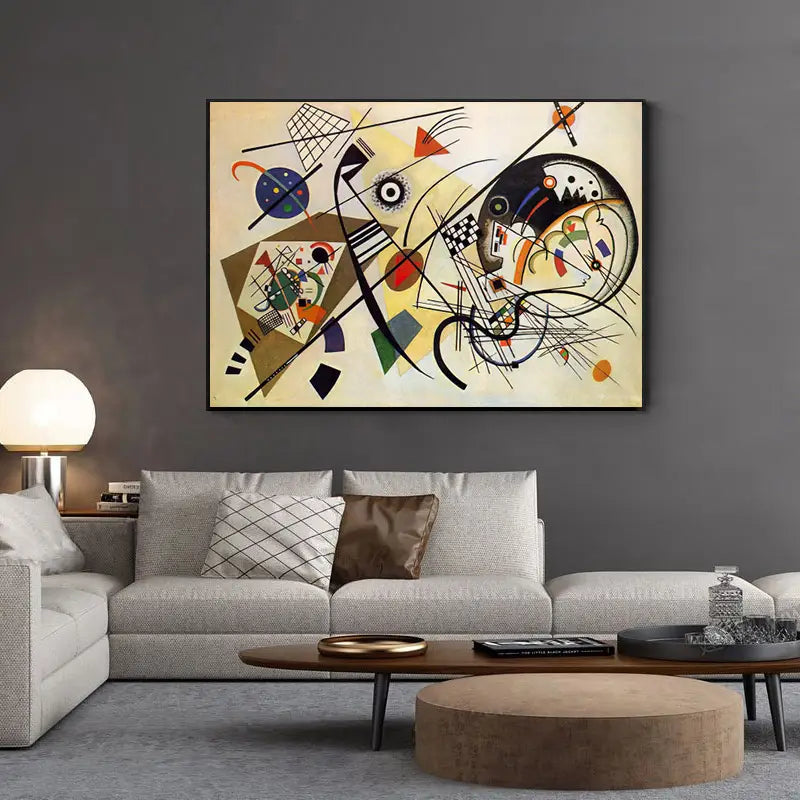 Abstract canvas schilderij - moderne wandkunst voor woonkamer, slaapkamer, kantoor (zonder lijst)