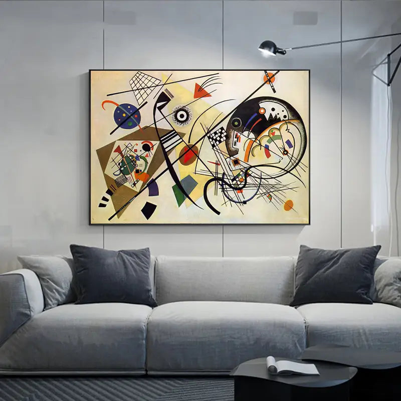 Abstract canvas schilderij - moderne wandkunst voor woonkamer, slaapkamer, kantoor (zonder lijst)