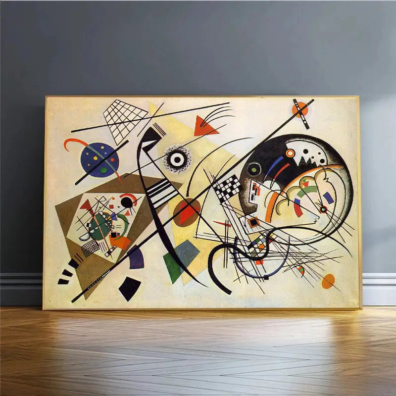 Abstract canvas schilderij - moderne wandkunst voor woonkamer, slaapkamer, kantoor (zonder lijst)