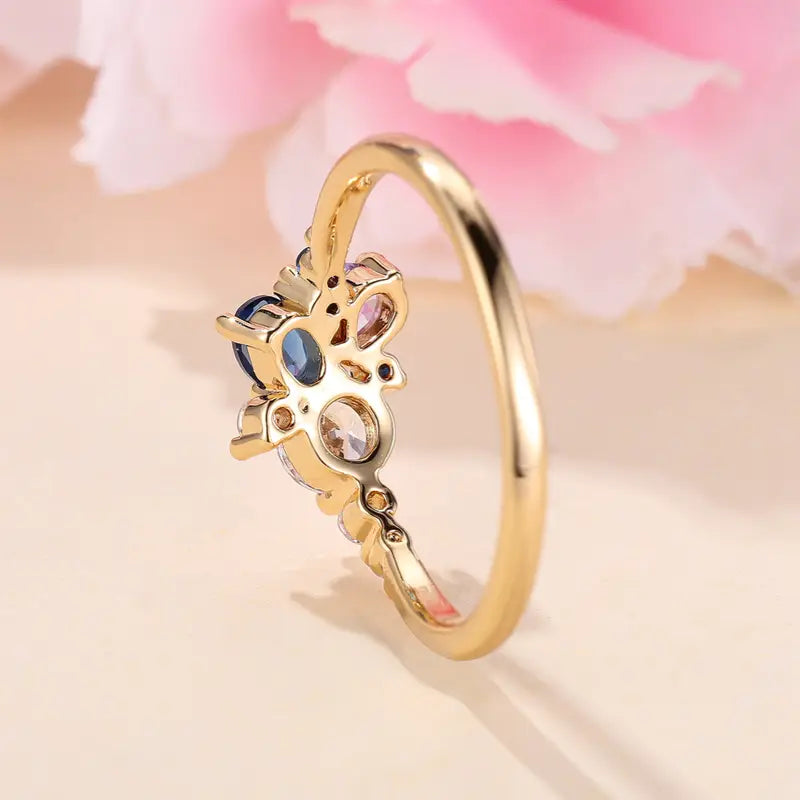 Boho Zirconia Engagement Ring - Wedding Gift