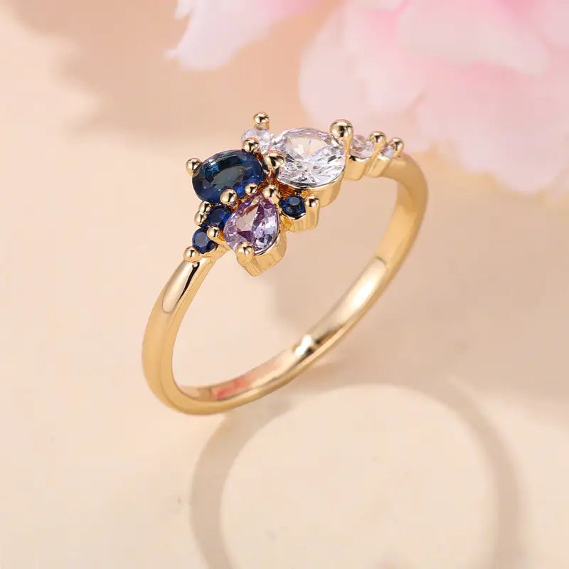 Boho Zirconia Engagement Ring - Wedding Gift
