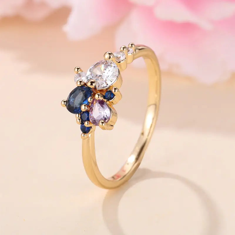 Boho Zirconia Engagement Ring - Wedding Gift