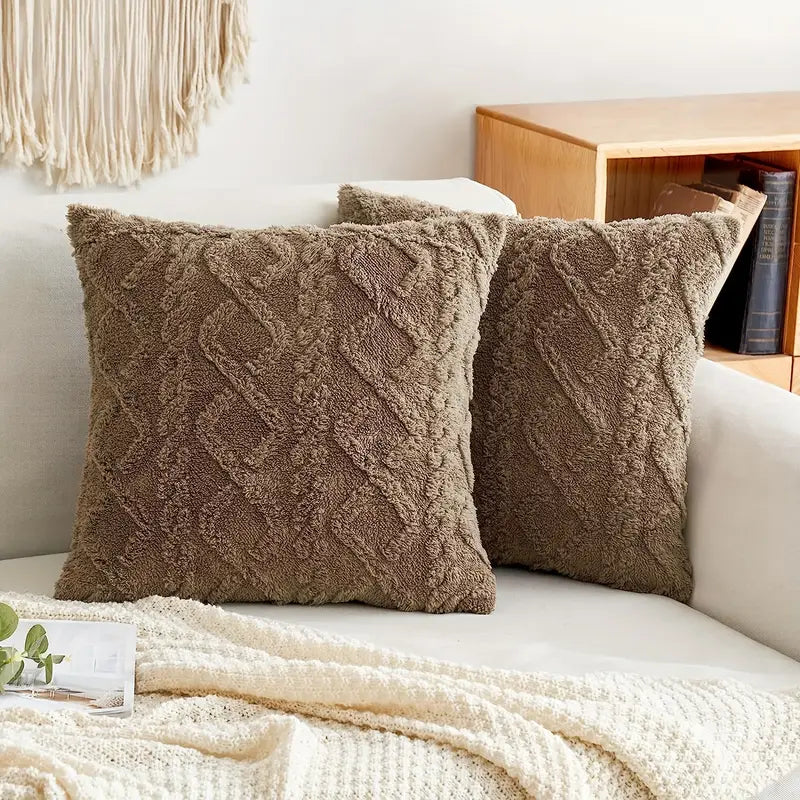 Geometrisch patroon pluchen kussenhoes - moderne zachte kussenhoes voor thuis en slaapkamer