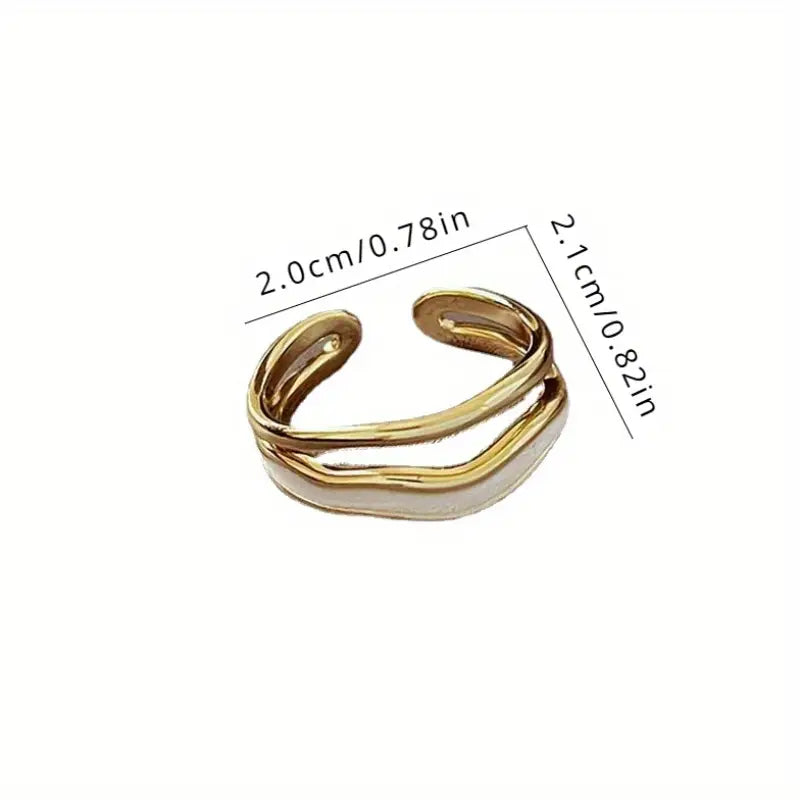 Copper Ring for Women, Simple Fashion Open Band Design, with August Birthstone Accent