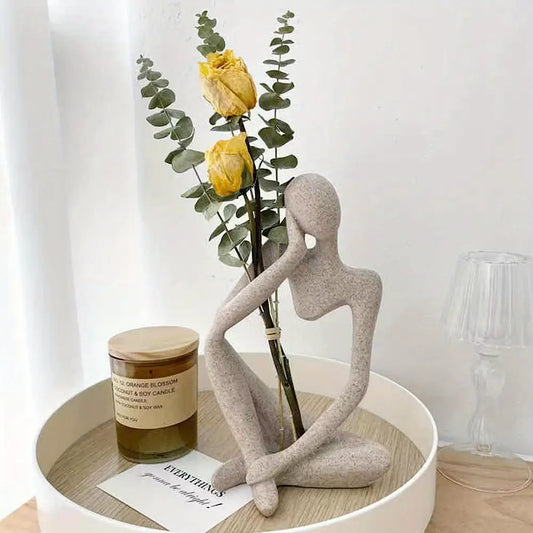 1pc "The Thinker" Abstract Resin Sculpture