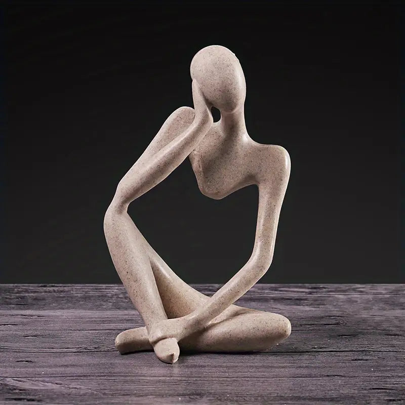 1pc "The Thinker" Abstract Resin Sculpture