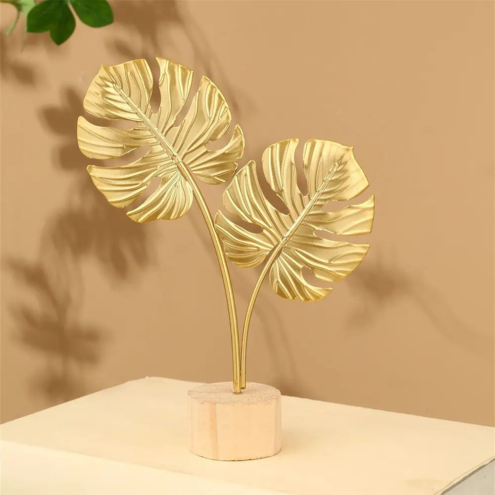 Elegant Metal Tree Leaf Art Decor