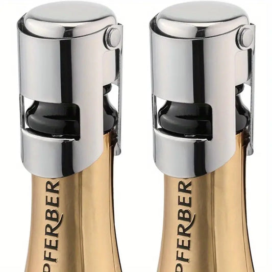 2pcs Stainless Steel Champagne Stoppers
