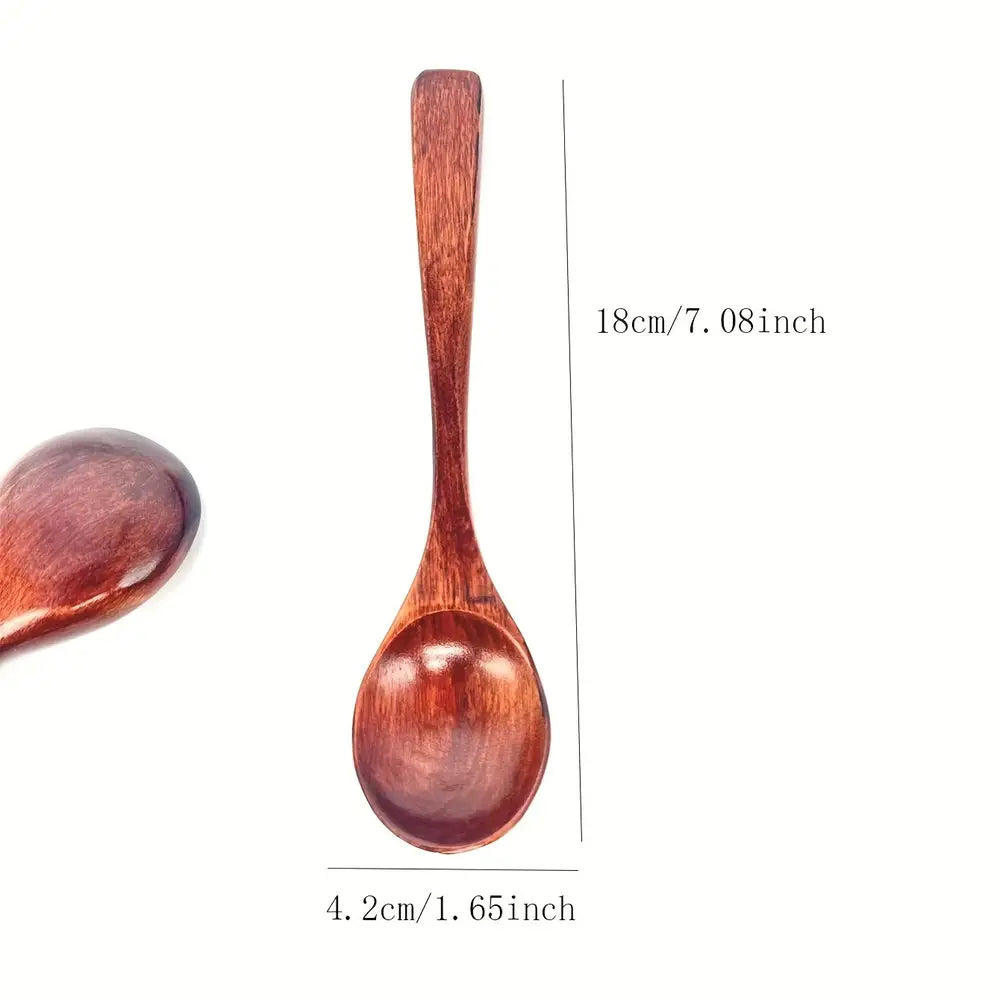 4pcs Wooden Serving Spoon Set - Durable Handcrafted Kitchen Utensils