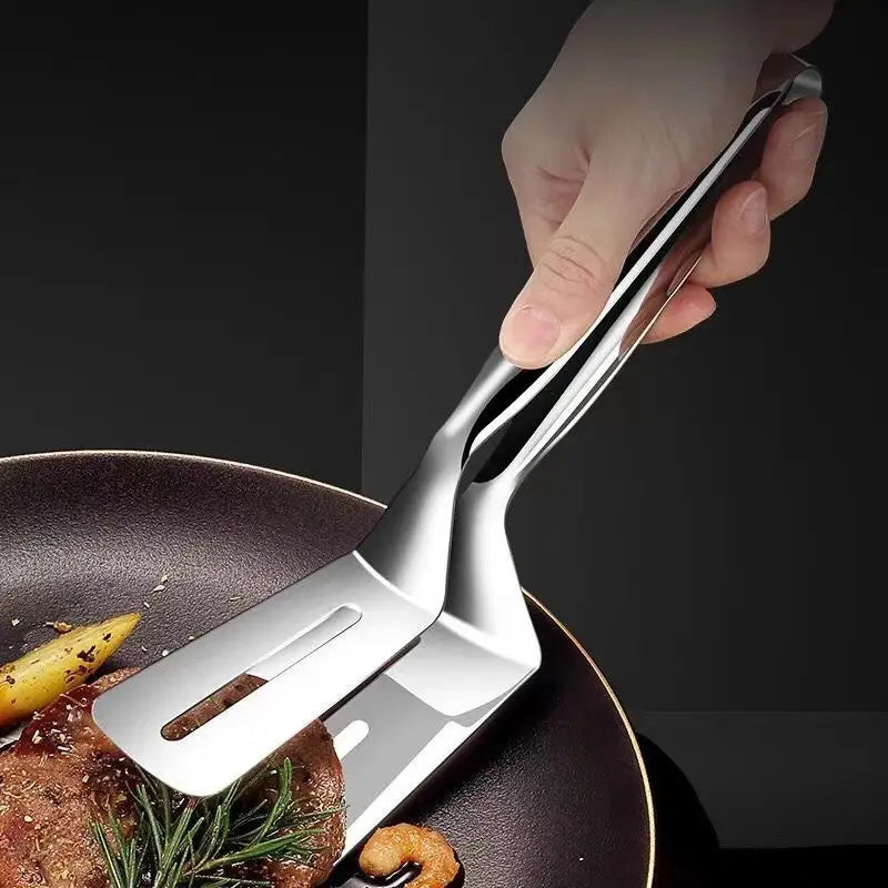 Versatile Non-Stick Stainless Steel Spatula with Clamp
