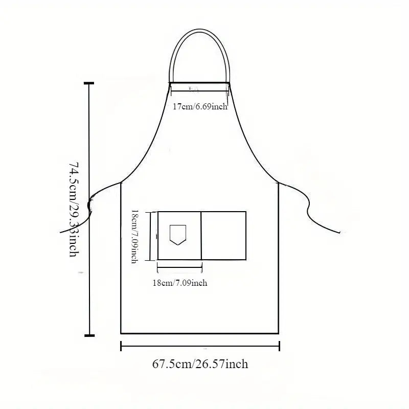 1pc Fashionable And Durable Multi-Purpose Apron