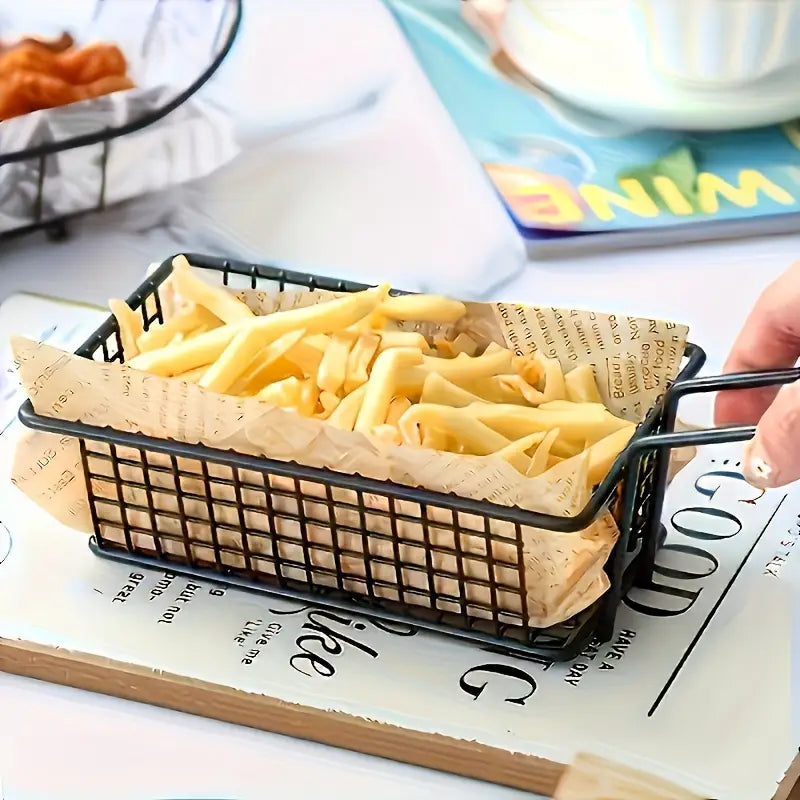 Stainless Steel Snack Basket – Appetizer Tray for Fries, Wings, Starters