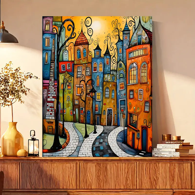 Canvaskunstdruk 30x40cm - Levendige, frameloze wanddecoratie voor thuis, kantoor, slaapkamer en café