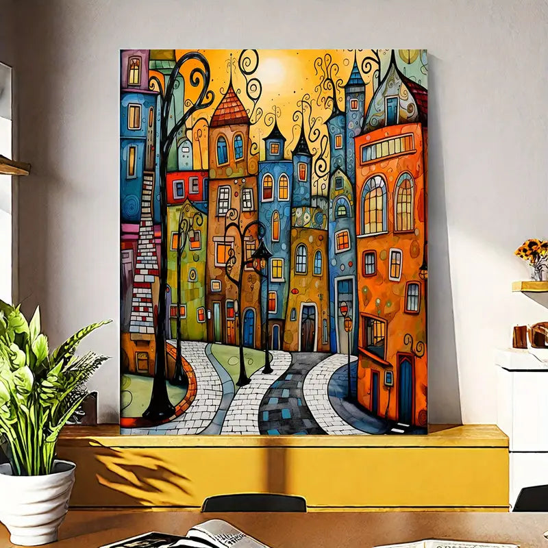 Canvaskunstdruk 30x40cm - Levendige, frameloze wanddecoratie voor thuis, kantoor, slaapkamer en café