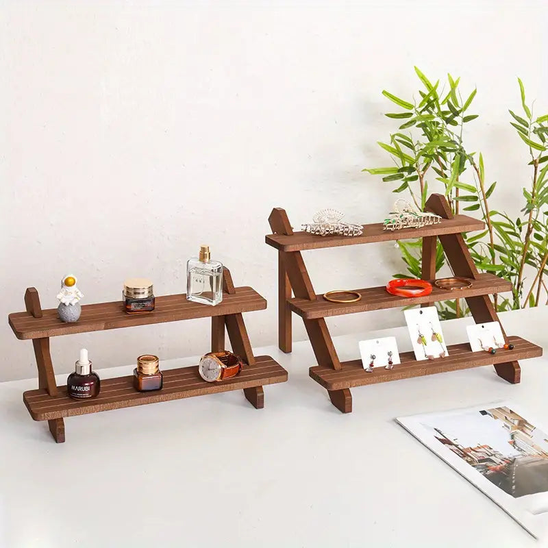 Multi-Purpose Vintage Wooden Display Stand – Jewelry & Home Store Organizer