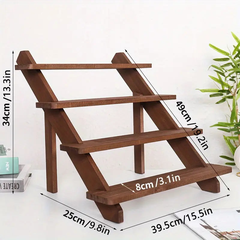 Multi-Purpose Vintage Wooden Display Stand – Jewelry & Home Store Organizer