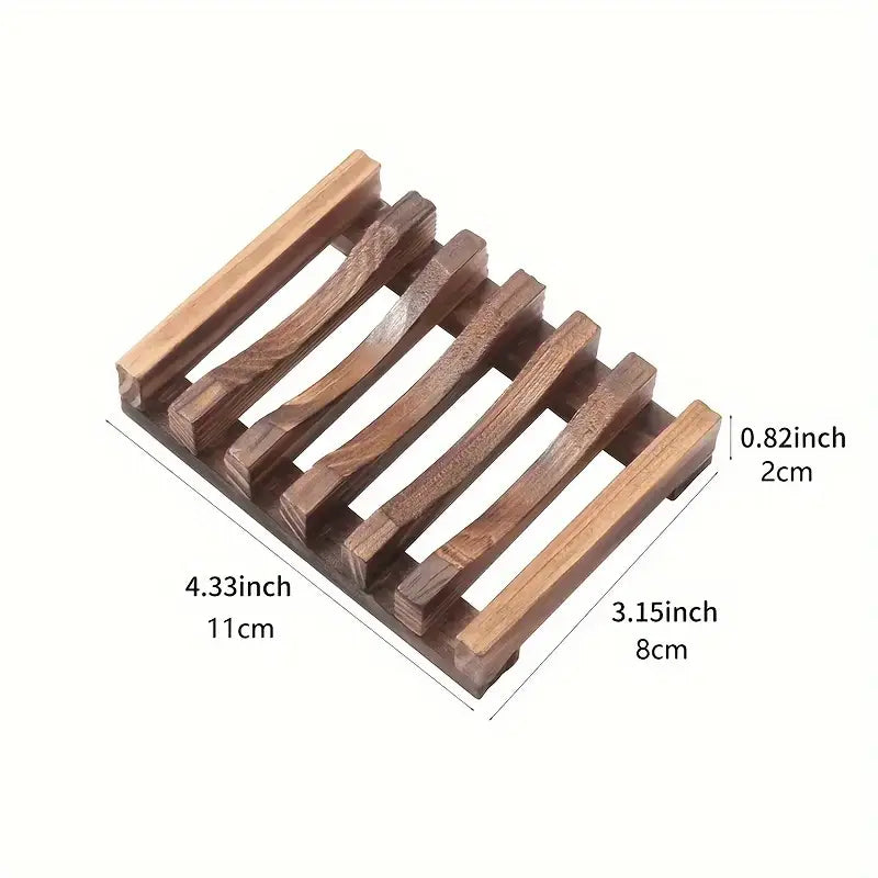 Elegante houten zeepbak met zelf-afvoerfunctie