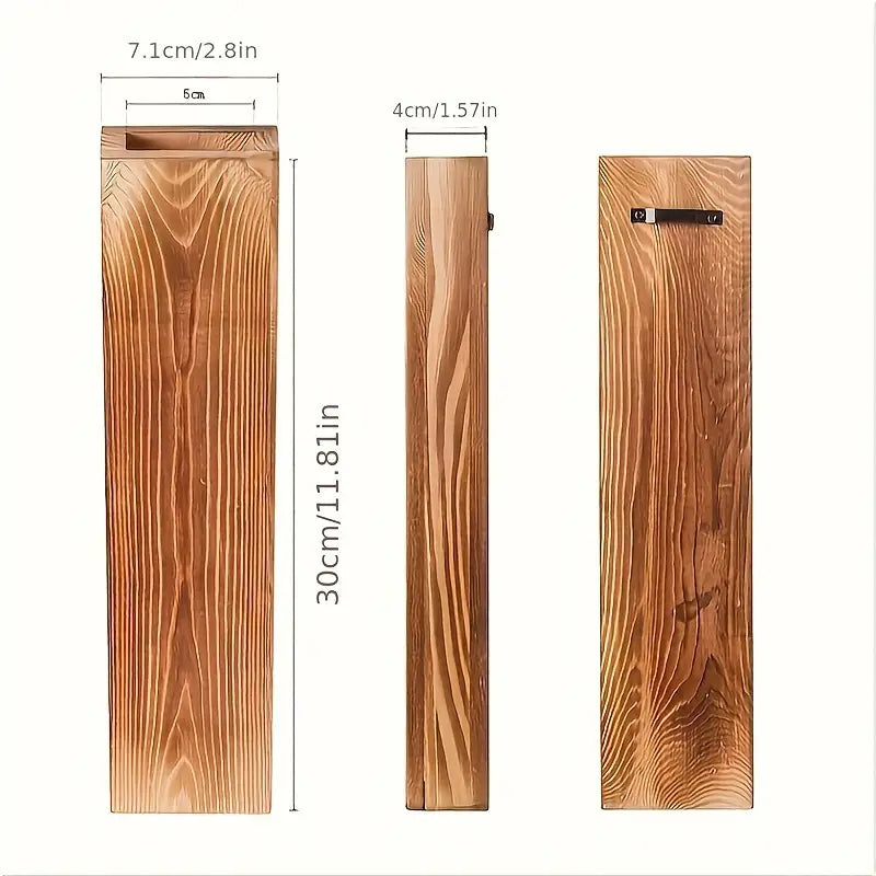 1pc Classic Wooden Wall Planter - Versatile Indoor & Outdoor Wall Decor