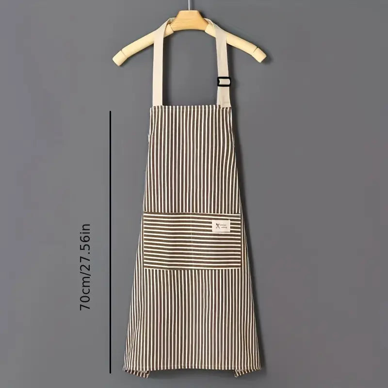 1pc Durable Striped Apron for Kitchen and Home Use