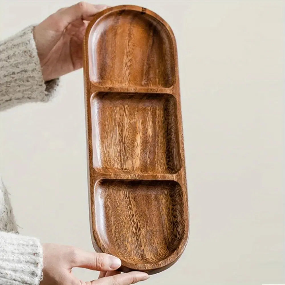 1 stuk elegante ovale houten serveerschaal - Snack-, taart- en broodplank
