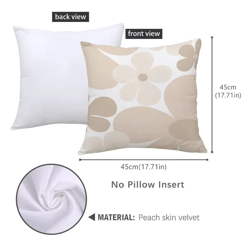 Lot de 4 housses de coussin géométriques en polyester avec fermeture éclair, 45 x 45 cm, pour la maison