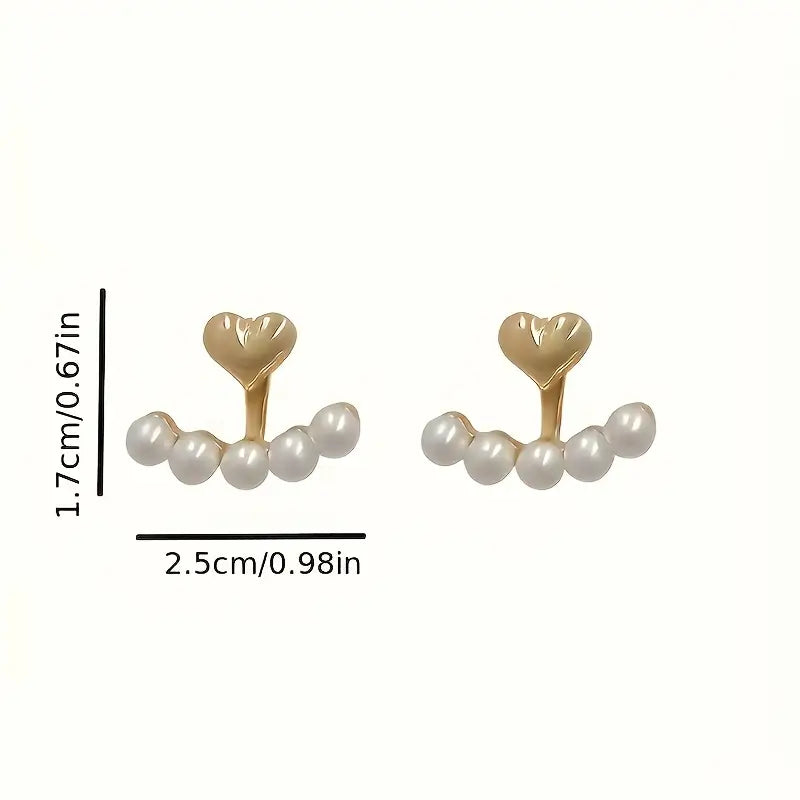 Pearl Earrings Set: Dangle Studs Women's Jewelry