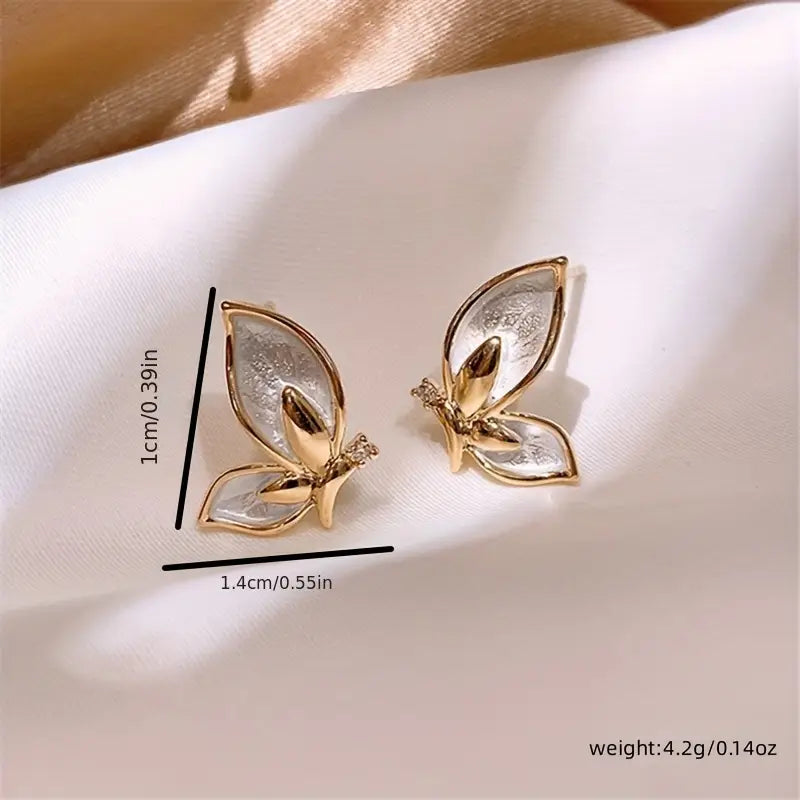 Silver Stud Earrings - Minimalist Chic Alloy Jewelry Gift
