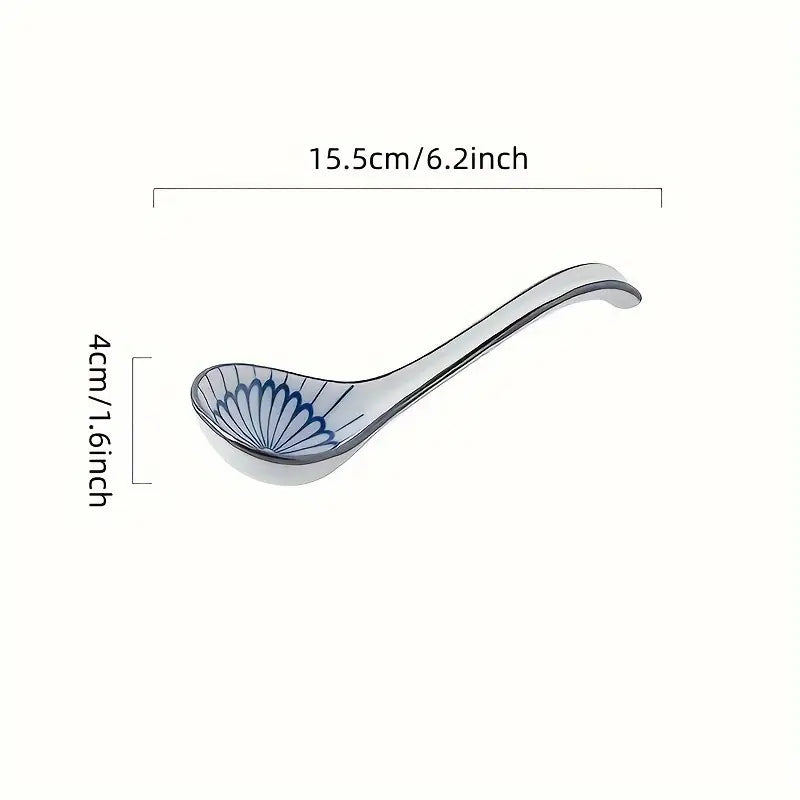 5pcs Set Handcrafted Japanese Porcelain Spoons