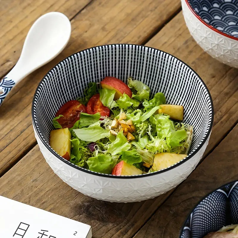 6" Ceramic Bowls (Set of 2) - Soup, Salad, Noodle Bowls