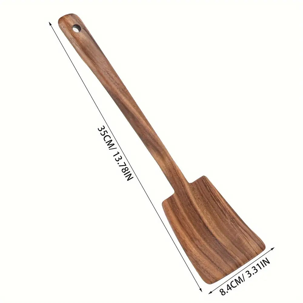 1pc Acacia Wood Spatula Set - Non-Stick, Heat Resistant, Durable Wood