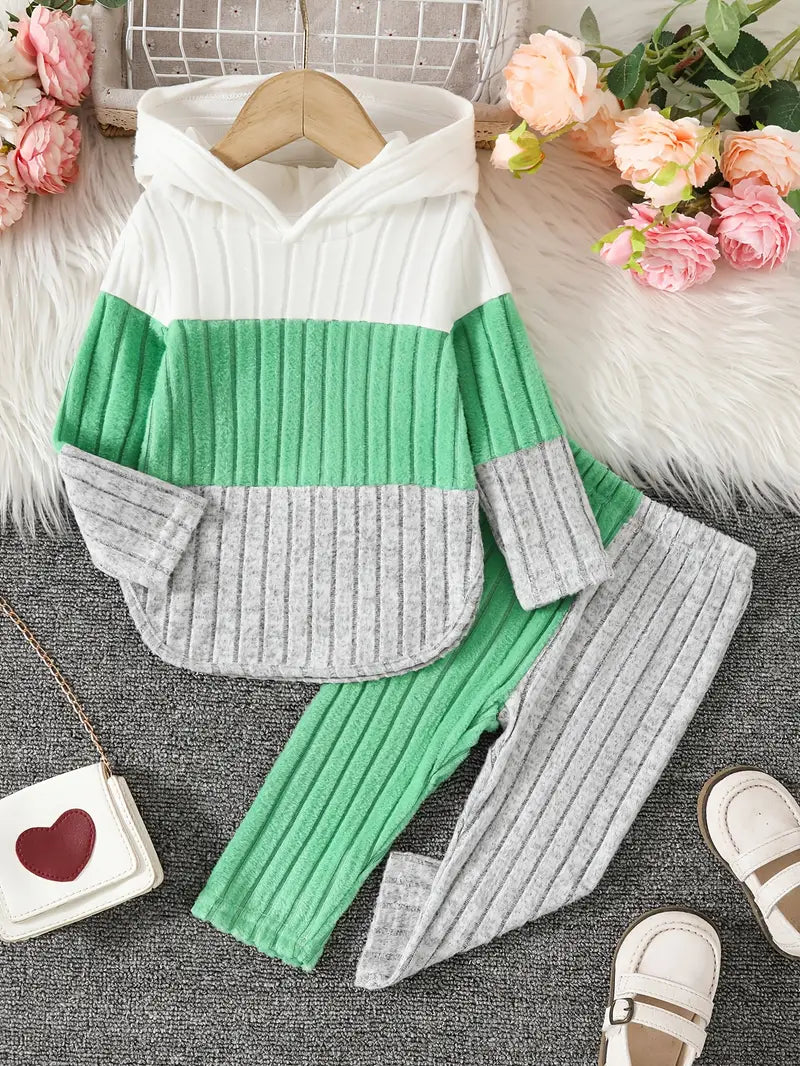 Set met kleurrijke hoodie en broek | Trendy en comfortabele babyoutfit