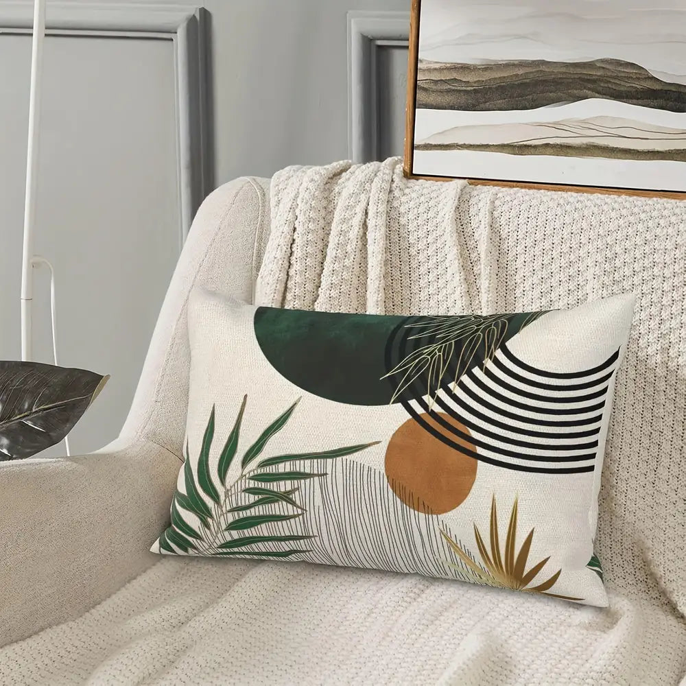 Housses de coussin en lin style bohème - 2 pièces, 30,48 x 50,8 cm,